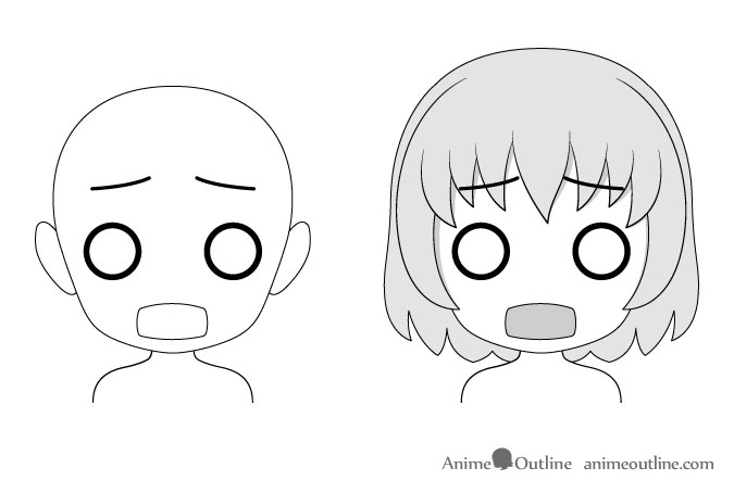 16 Drawing Examples of Chibi Anime Facial Expressions - AnimeOutline